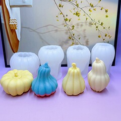 万圣节南瓜香薰蜡烛硅胶模具节日装饰香氛蜡烛南瓜香薰蜡烛模具