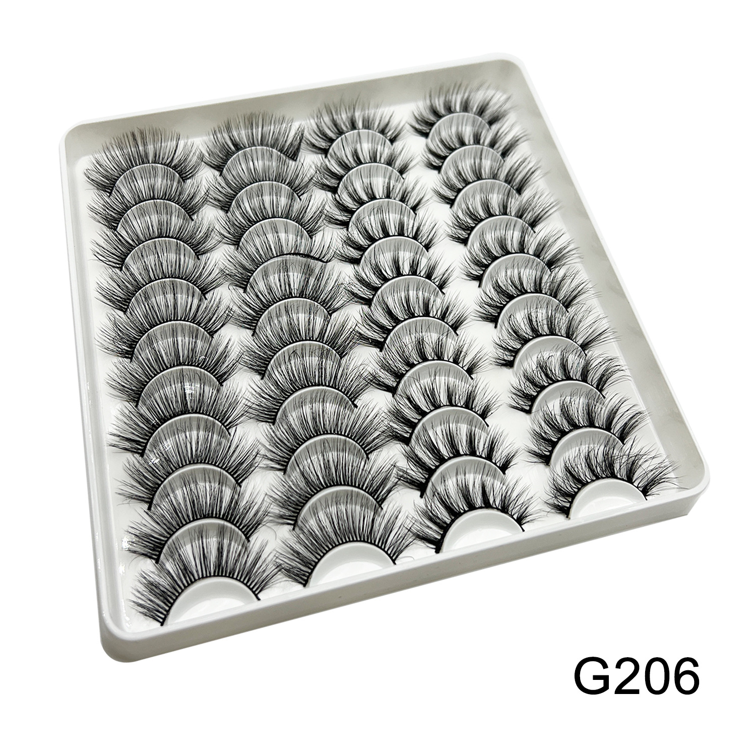 Dingsen pestañas postizas transfronterizas de múltiples capas de tres D estéreo 20 pares de pestañas cruzadas pestañas rizador