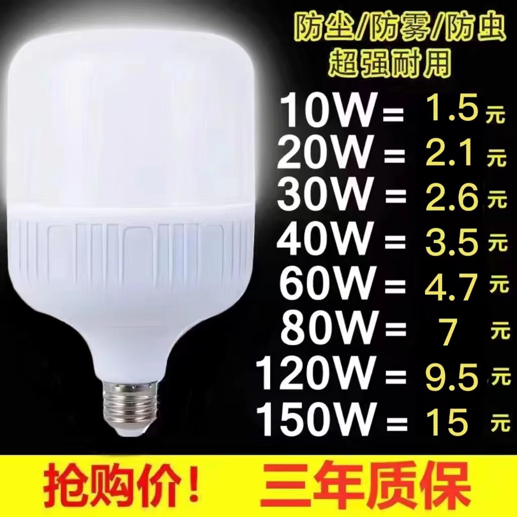 LED lámpara de ahorro de energía Super brillante hogar E27 tornillo B22 bayoneta luz blanca fábrica de iluminación interior bombilla de alta potencia