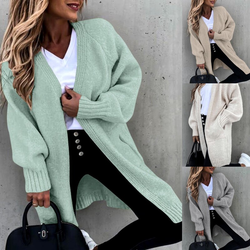 2024 Autumn/Winter Knitted Sweater for Women Amazon Cardigan Loose Coat Plus Size High-End Loose European and American Street Style 2024 Autumn/Winter Knitted Sweater for Women Amazon Cardigan Loose Coat Plus Size High-End Loose European and American Street Style