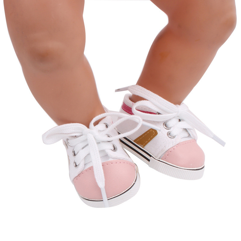 New Model 18inch American Doll Casual Shoes 43cm Xiafu Doll Paired with Canvas Shoes New Model 18inch American Doll Casual Shoes 43cm Xiafu Doll Paired with Canvas Shoes