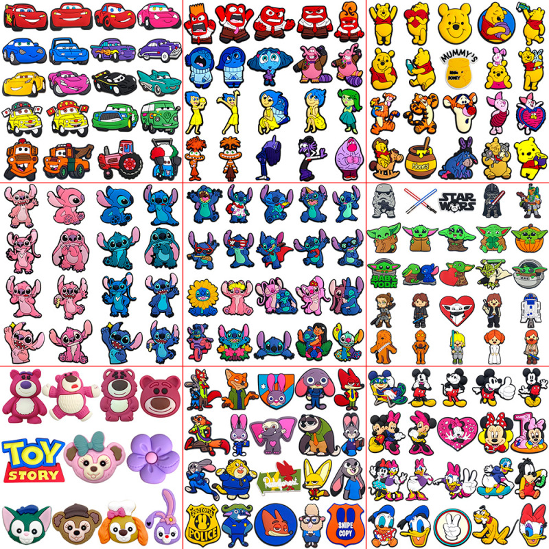 Disney Ip Series Shoe Charms for Crocs, Cartoon Soft Rubber Shoe Accessories, Popular on Temu and Amazon