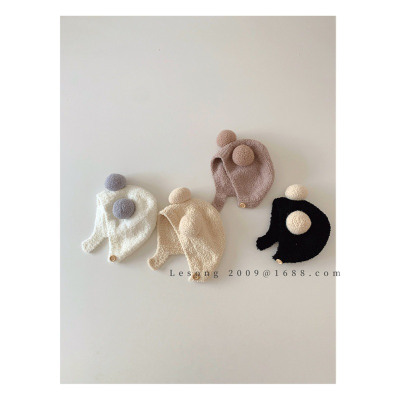 2026 Autumn and Winter Baby Ear-Protecting Warm Knit Hat for Boys and Girls, Spring and Autumn Style Children's Tie-On Hat for Winter