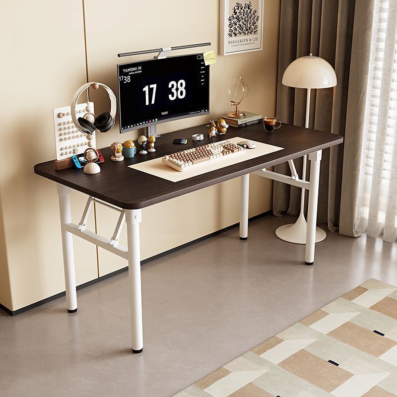 검은 호두나무 단층 둥근 다리 흰색 프레임 두꺼운 버전