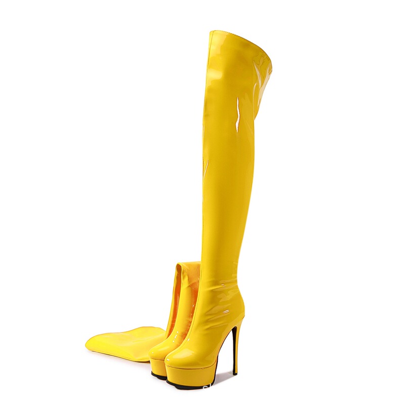European and American Foreign Trade Cross-Border Pole Dance Sky-High Stiletto Waterproof Platform Over-The-Knee Sexy Long Boots Large Size 35-48 European and American Foreign Trade Cross-Border Pole Dance Sky-High Stiletto Waterproof Platform Over-The-Knee Sexy Long Boots Large Size 35-48