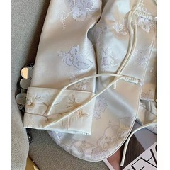 2025新型レトロ絶美新中国式月光白重工刺繍盤バックル国風高豪華ファッションコート