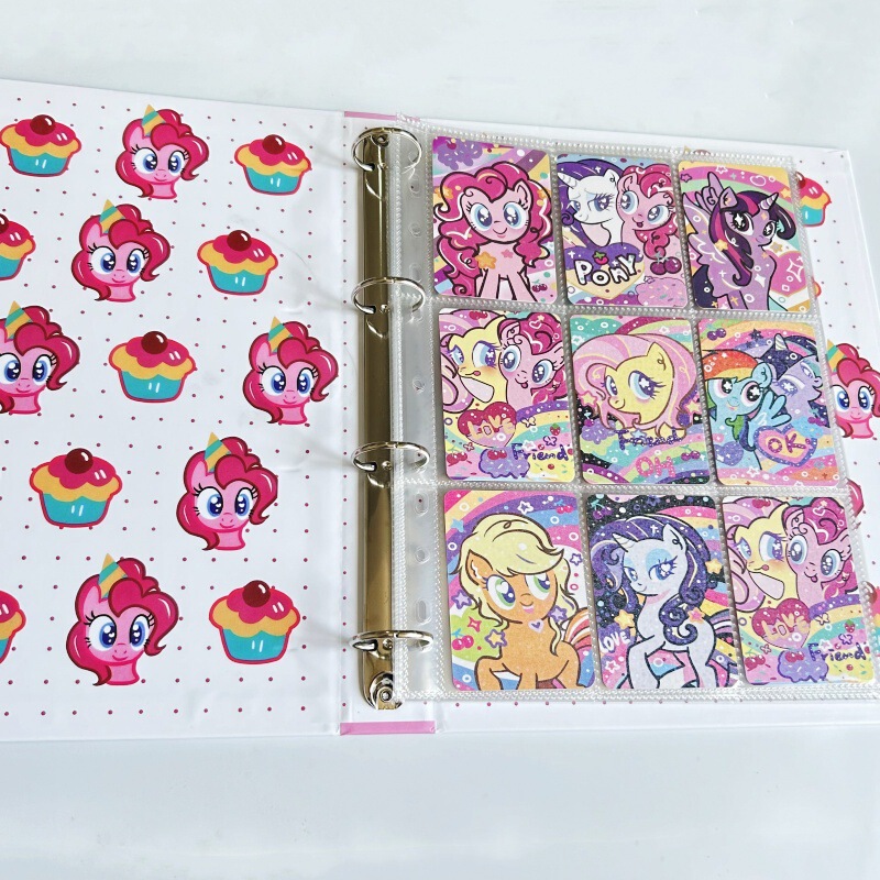 My Little Pony Hard-Shell Nine-Grid Four-Grid Loose-Leaf Card Album Student Storage Album Little Red Book My Little Pony Co-Branded Photo Album