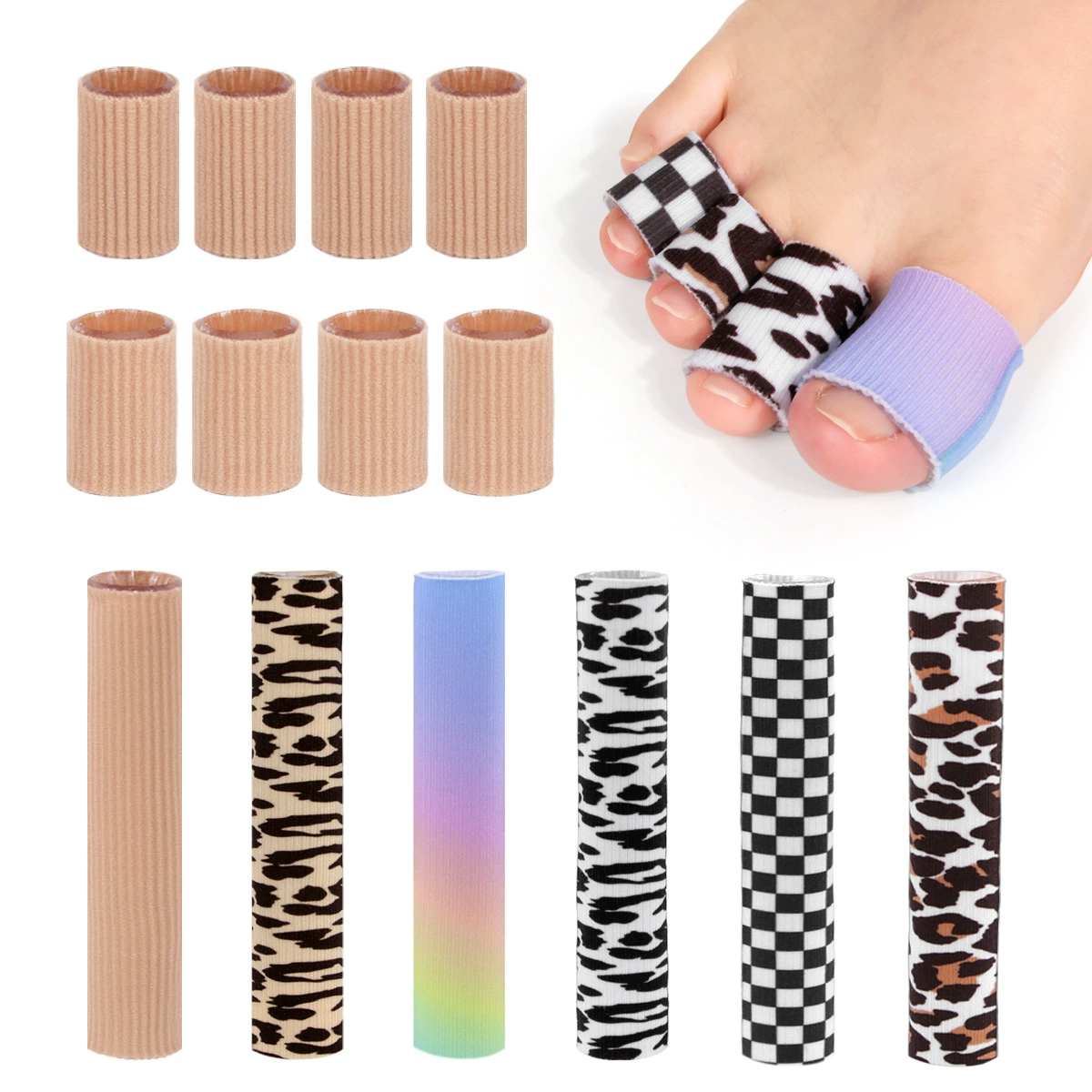 Защитные силиконовые накладки на пальцы ног, предотвращающие износ, с возможностью резки по размеру, для коррекции вальгусной деформации большого пальца, фабричное производство.