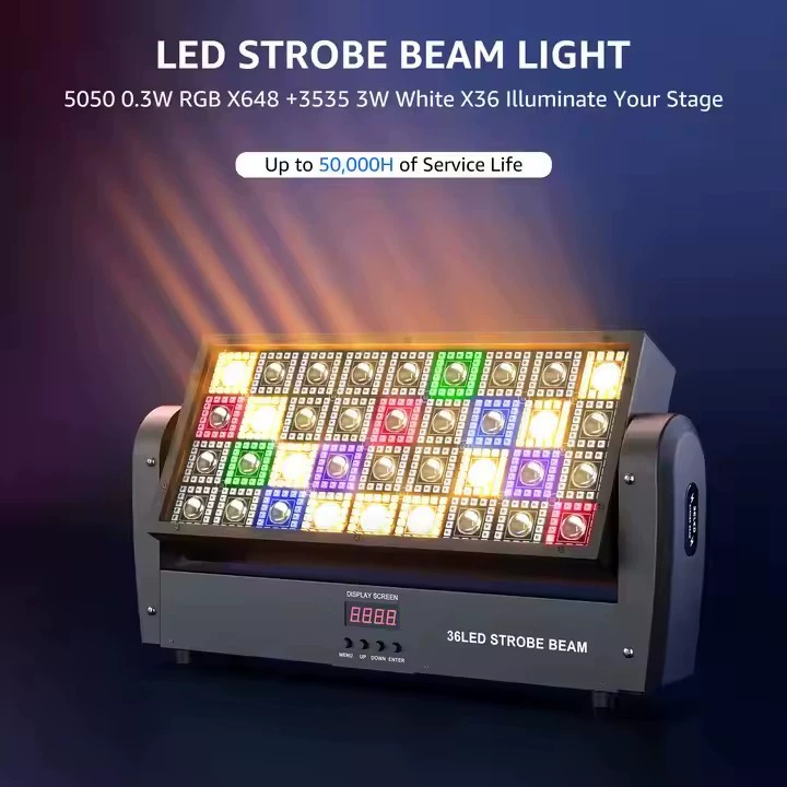 36 LED качающаяся радиевная занавеска строб-свет RGBW сценическое party точечное управление лучом крашение движущаяся головка матричный эффект свет