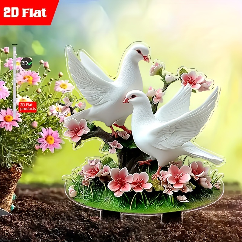 跨境厂家户外庭院地插亚克力个性设计DIY地插花园桩批发