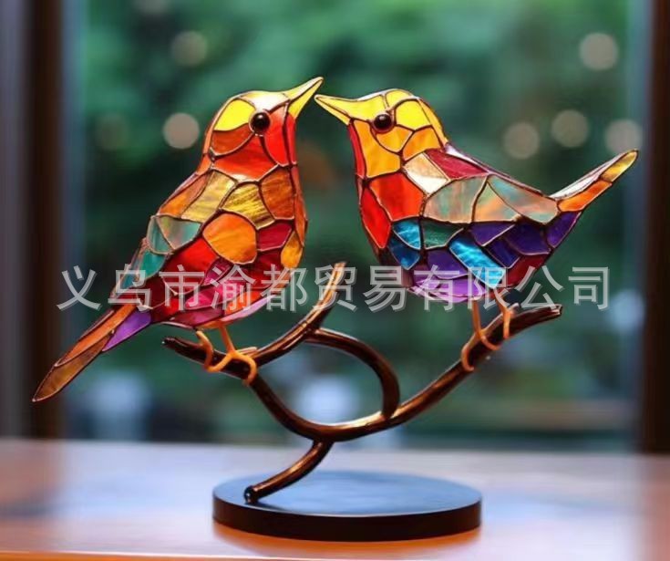 Un gran número de en stock nuevo Amazon pájaro adornos decoración del hogar adornos Baihua pájaro colgante serie de grupo de aves