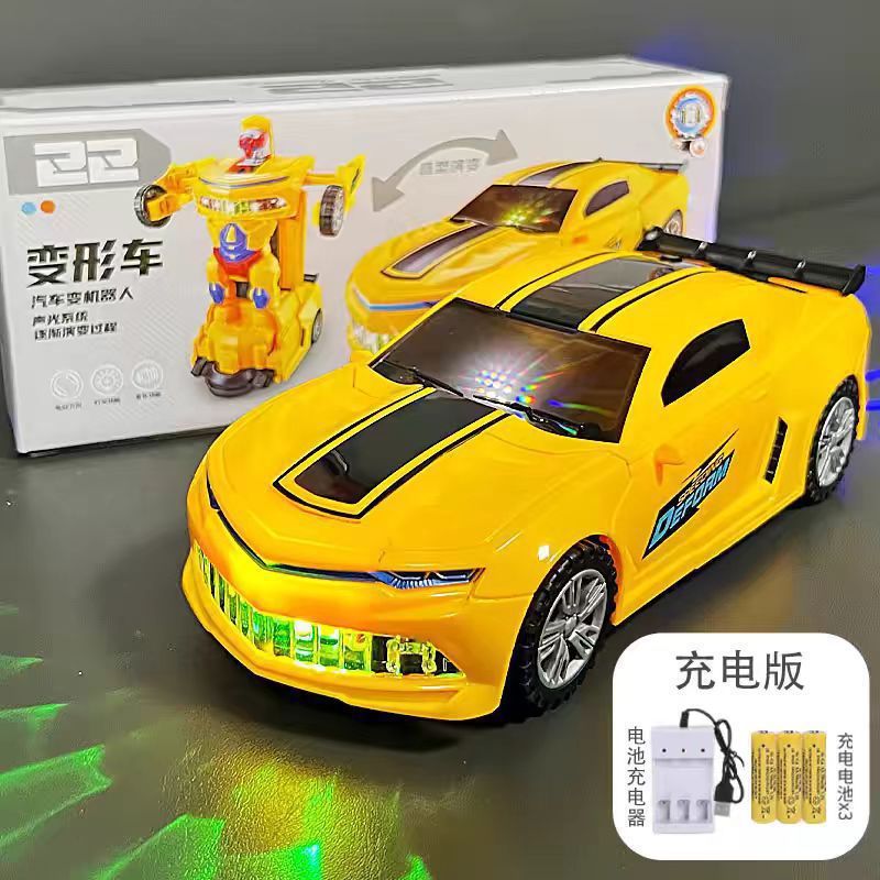 跨境儿童电动万向变形警车男孩玩具0-6岁宝益智声光汽车玩具批发|undefined