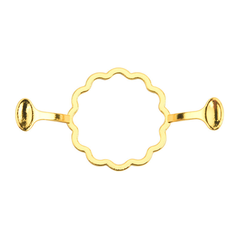 Nuevo sello de cera de pintura al fuego Molde de sellado de cera de metal Fijador de pintura al fuego Forma de flor redonda