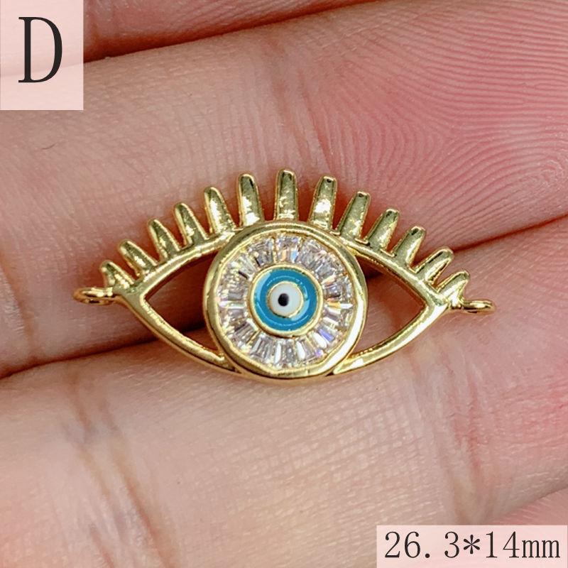 1 Piece Copper Rhinestones Devil's Eye Pendant display picture 7