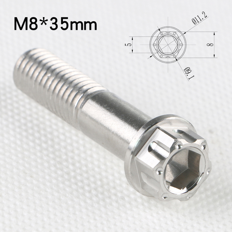 M8 tornillo hexagonal interno y externo 304 acero inoxidable quemado tapa de brida azul tornillo de oro fijación modificado motor eléctrico CNC Seiko