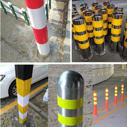 Reflective 5/10cm traffic posts anti-collision reflective stickers with glow-in-the-dark high-brightness posts, fluorescent reflective film warning strips