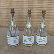 跨境0.6安士六角瓶装泡泡水婚礼迷你小号香槟瓶儿童吹泡泡玩具