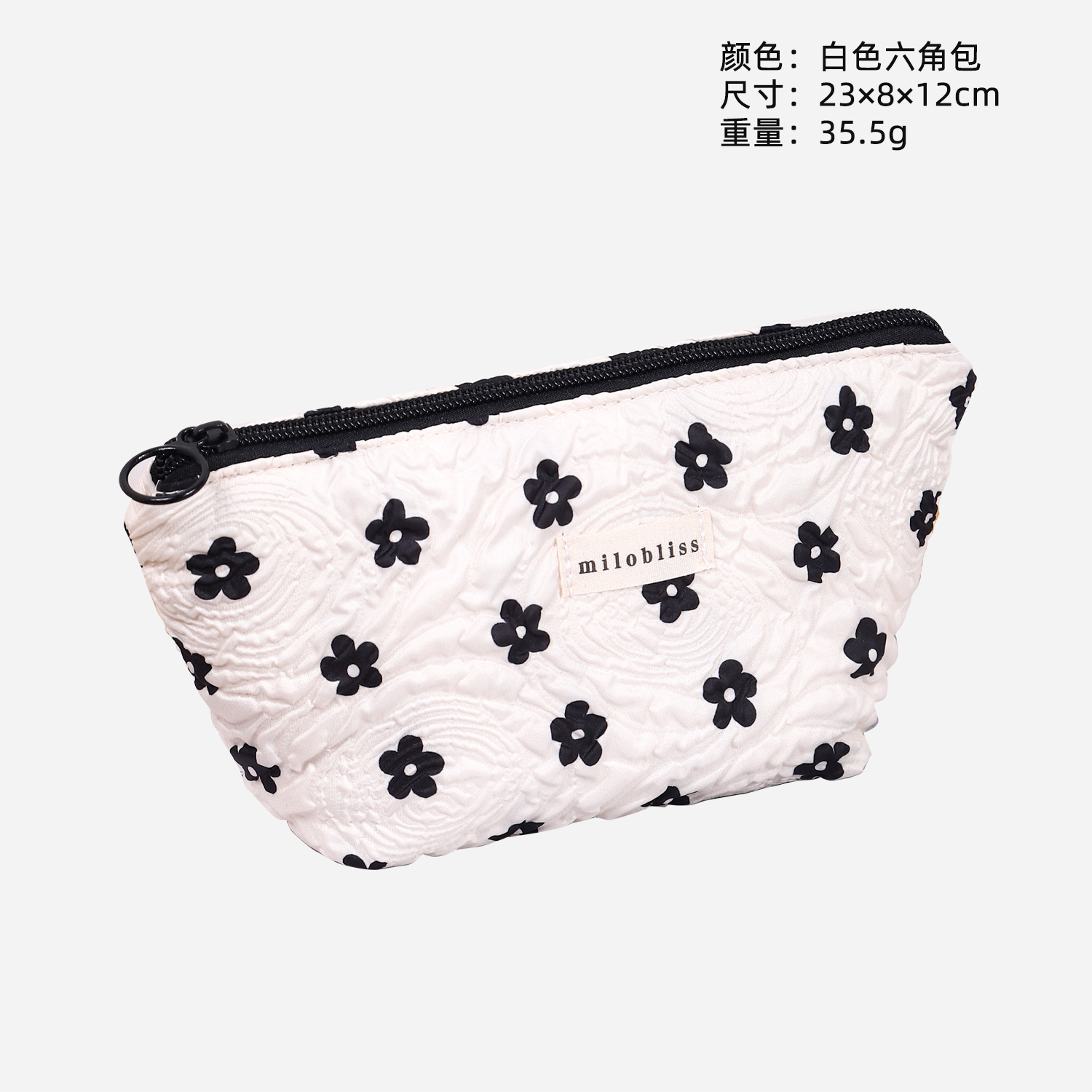 흰색 육각형 가방