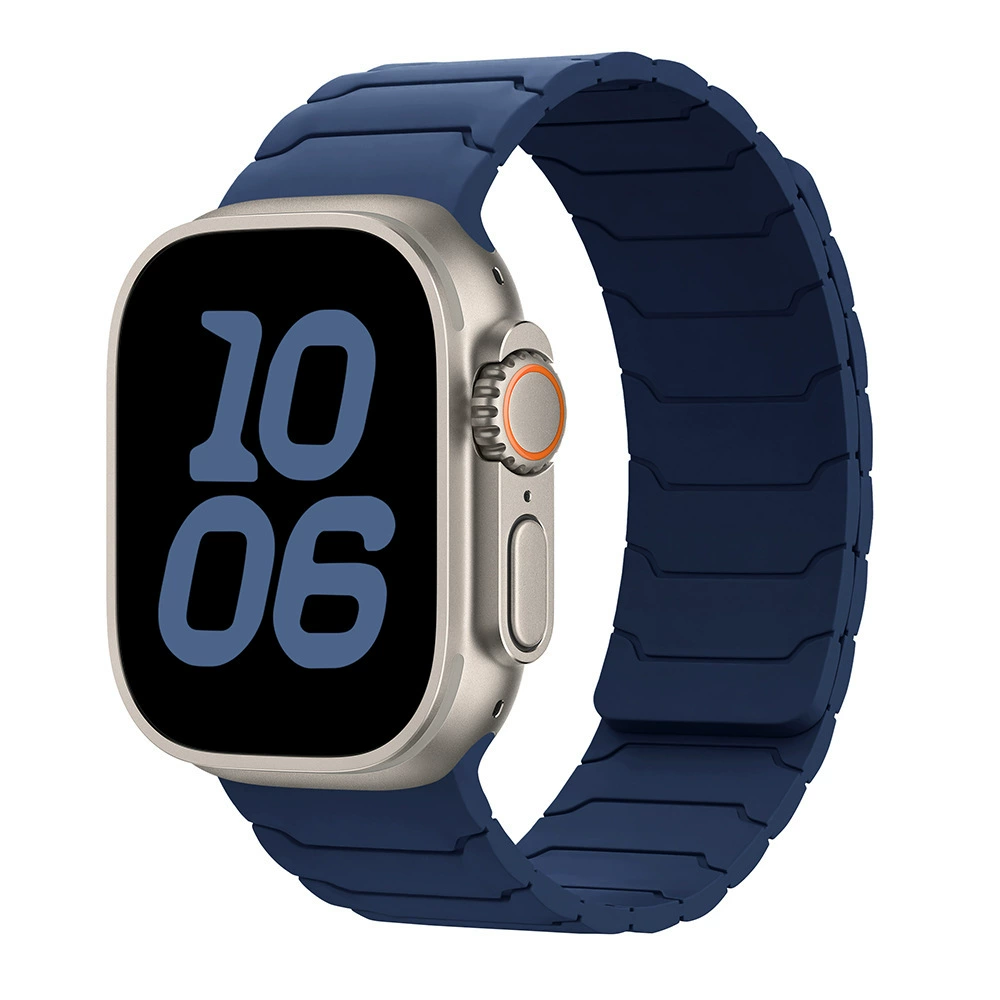 Подходящий ремешок для Apple Watch Armor Warrior Apple Watch S10 поколения силиконовый магнитный ремешок универсальный ремешок для Apple Watch