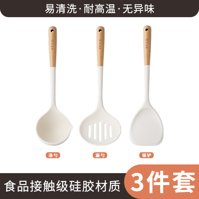 Cucharas de engrosamiento no pegajosas de silicona mayorista de grado alimenticio nueva cucharas de cocina caseras de cocina