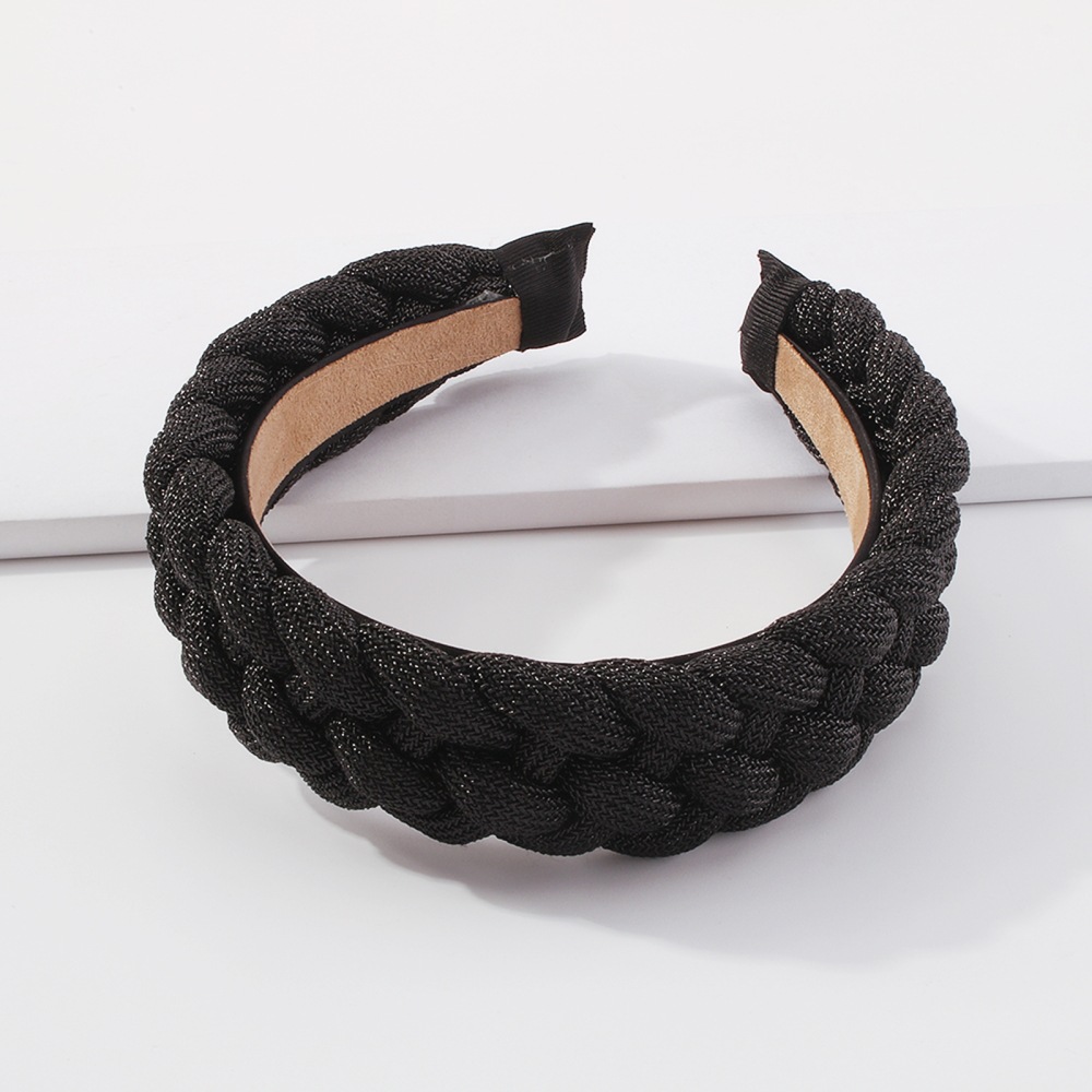 Fashion Black Twisted Wide-brimmed Headband