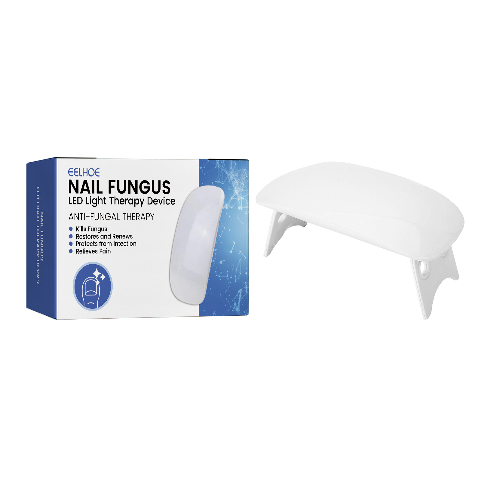 EELHOE repair LED phototherapy instrument for hand foot nails yellowing, soft repair, thickening, and smoothing of the_voghion.com