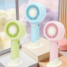 爆闪夜光新款奶油手持带支架风扇-充电usb风扇学生卡通桌面小清新