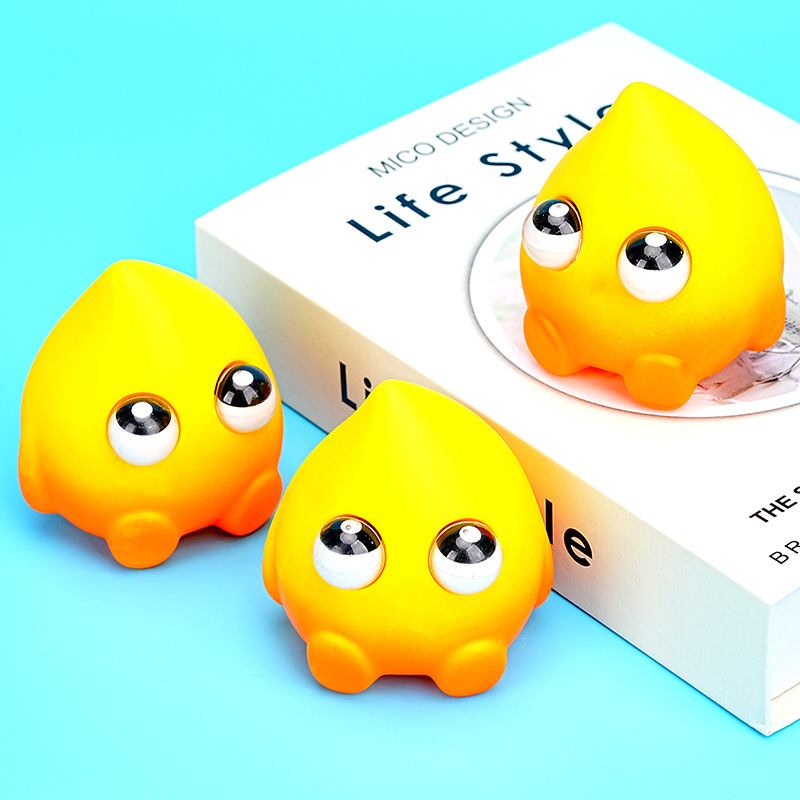 Ojos explosivos, hombre de fuego, Douyin, pellizco, PU, juguetes de descompresión de rebote lento, descompresión creativa para niños, pellizco de fuego pequeño