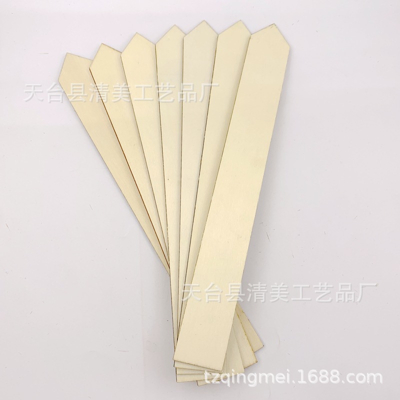 24*3cm palo de madera puntiagudo palo de madera larga artesanía decorativa de madera 25 piezas por paquete