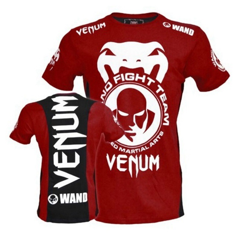 2024 Summer Venum Fighting Training Boxing Fighting Wear Men's Bodysuit Cross-Border Fashion Short-Sleeved T-Shirt