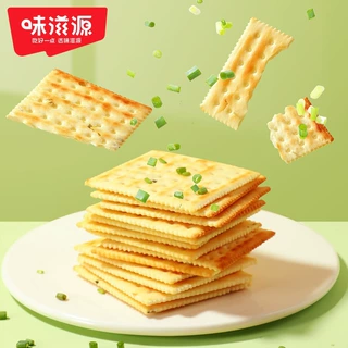 味滋源苏打饼干香葱味骨汤咸味整箱早餐代餐400g/箱休闲零食小吃