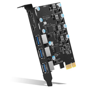PCI-E USB3.05 external 3 USB A 2 TYPE C 5G high quality foreign trade adapter card