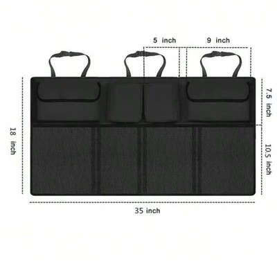 Car Trunk Storage Hanging Bag, Umbrella Storage Bag, Suv Mpv Trunk Storage Bag, Storage Bag, Foldable Storage Bag (Car storage bag/box) - black-standard-classic-model