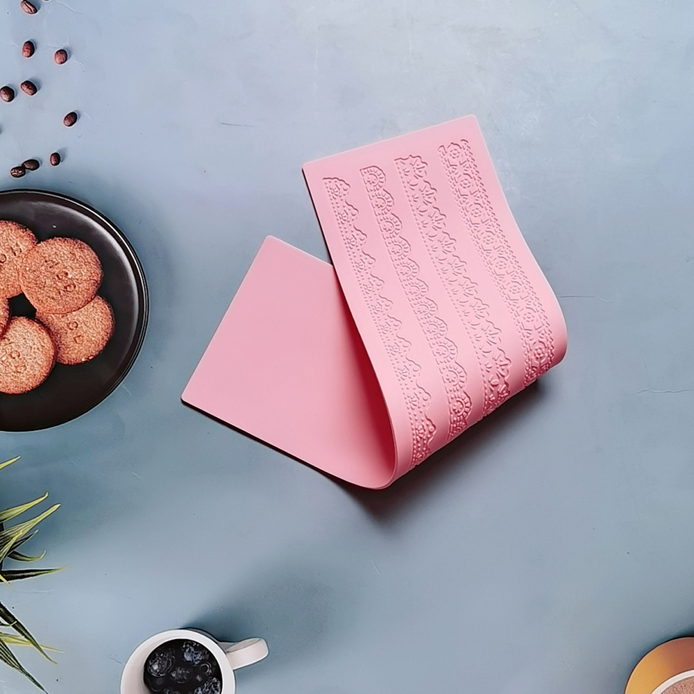 encaje 381 - 253 molde de silicona pastel de encaje molde de relieve herramientas de decoración de pastel de chocolate esterilla de relieve