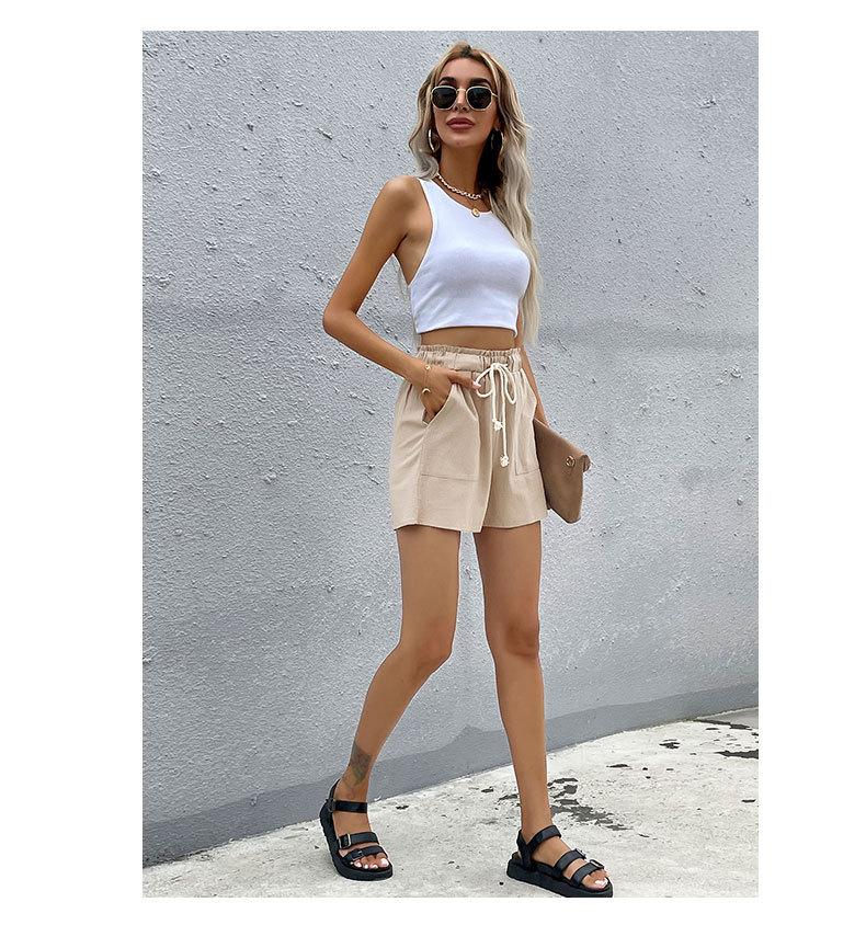 Cotton Loose Drawstring Casual Wide-Leg Shorts - Shorts - Uniqistic.com