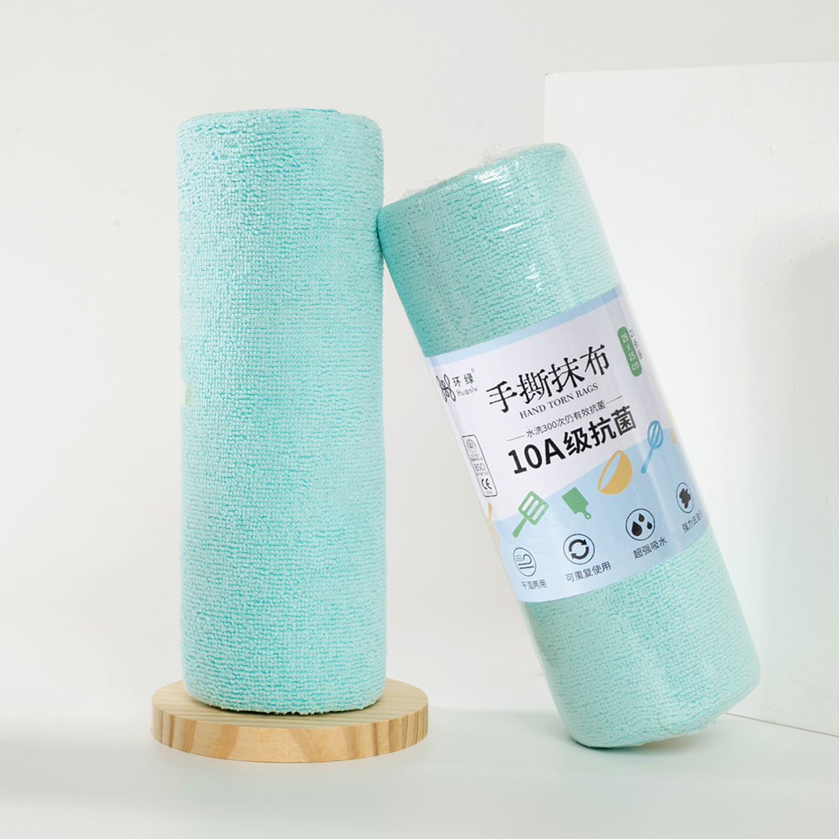 Paño de limpieza desechable de microfibra antibacteriana 10A para cocina, paño de limpieza desechable fácil de rasgar