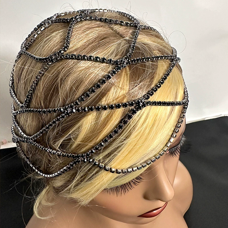 Красивое украшение для волос со стразами в стиле ретро полые сетки для волос