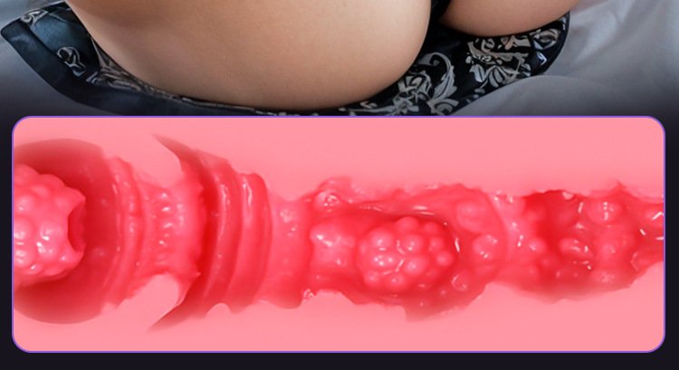 Jiuai Half-Body Male Masturbator with Vagina and Anal Channels, Manual Soft-Gel Airplane Cup — detail image 22