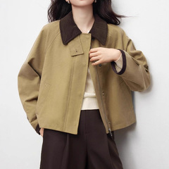 polo领短外套女2025秋季新款百搭显瘦休闲夹克上衣9623