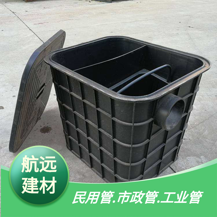 方形餐饮店油污分离隔油井污水隔离器hdpe地埋式三格塑料隔油池