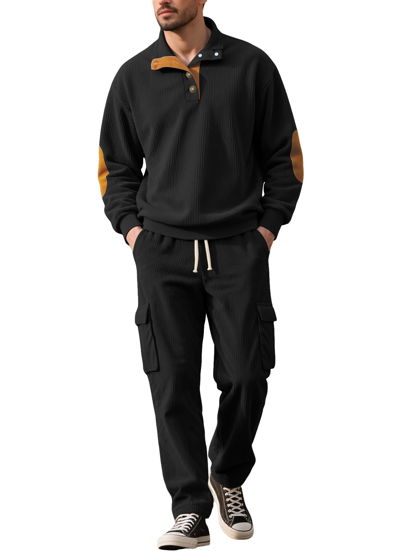 Conjunto de Sudadera y Pantalón de Trabajo para Hombre de Poliéster para Uso Diario