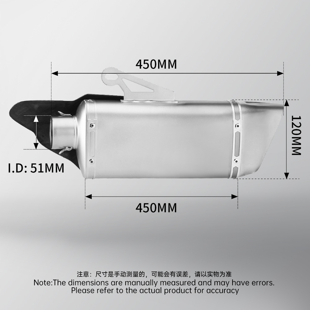 Motorcycle Exhaust Pipe Modification Z400 Stainless Steel Mid-Section and Tail-Section Silencer, Non-Destructive Installation 2017- Present
