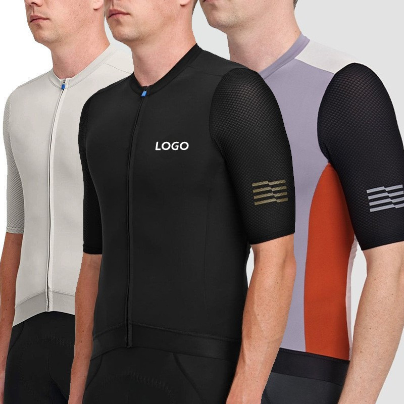 2024 Summer New Men's Short-sleeved Top Milk Silk Slim-fit Competitive Bicycle Road Bike PNS Riding Suit