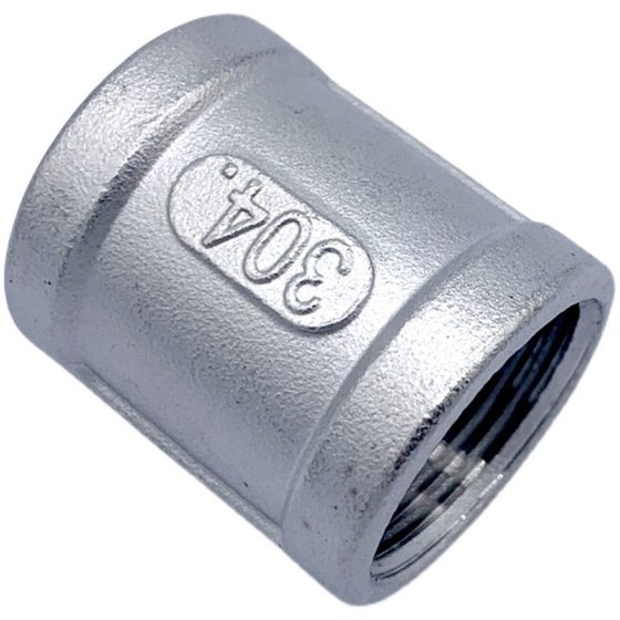 Tengxin 304 Stainless Steel Inner Wire Internal Tooth Straight Joint Internal Thread Welding Casting Piece Straight through 46 Minutes 1 Inch External Inner Wire