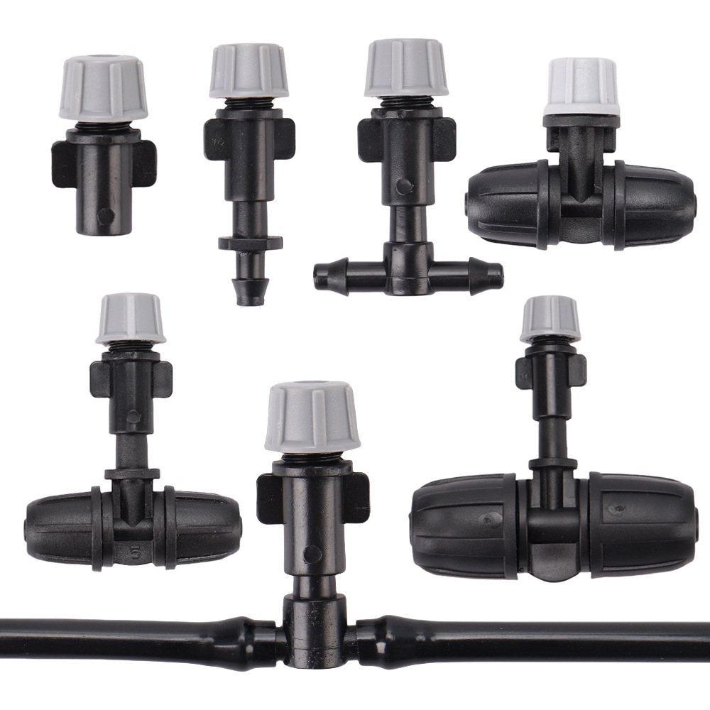 Riego de jardín aspersor de atomización gris sistema de riego por goteo de patio regador automático de flores rociador de polvo de enfriamiento micro aspersor