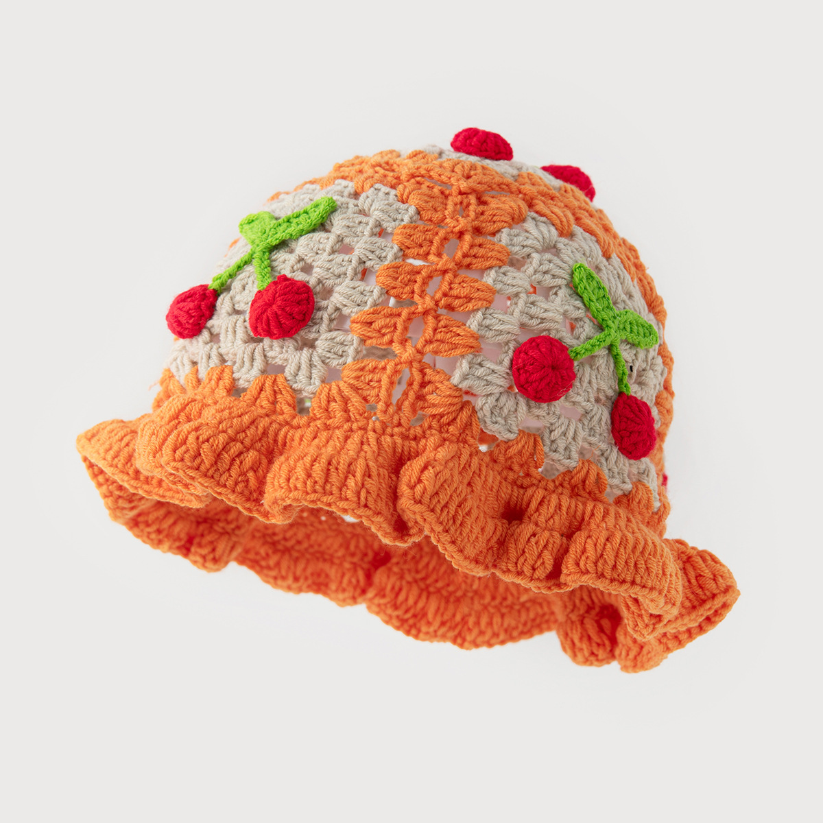 Women's Gender Women's Cartoon Style Simple Style Cherry Crimping Wool Cap