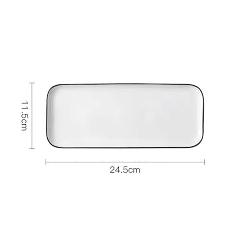Placa de 24,5 cm de largo (borde negro)