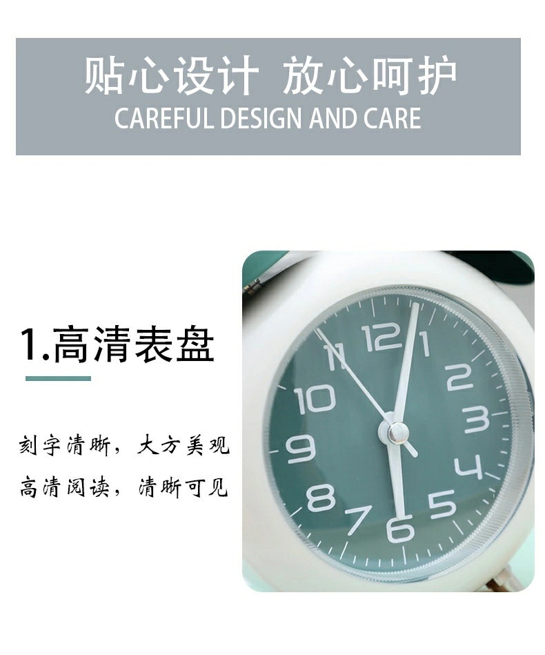 【专注代发】闹钟唤醒学生机械打铃金属儿童静音客厅卧室宿舍铃表详情13