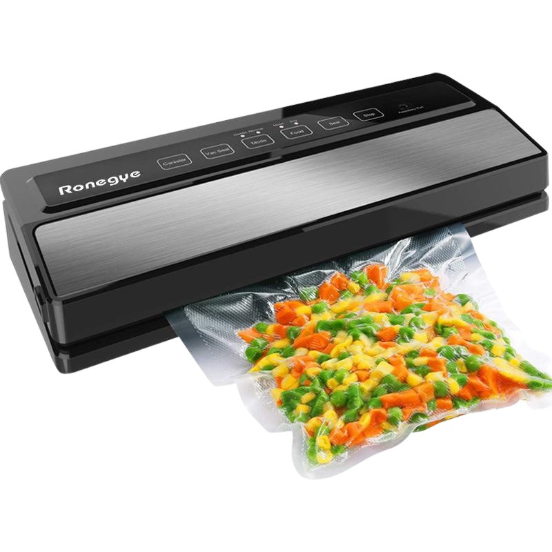 Rongliji hogar máquina automática de envasado al vacío maquinaria de vacío de alimentos comercial pequeña máquina de sellado al vacío