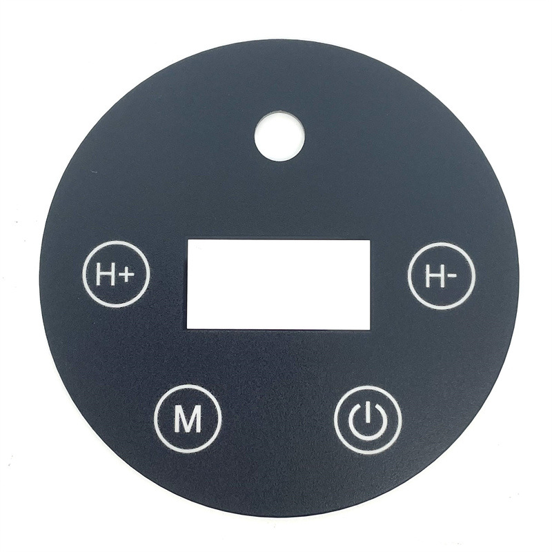 磨砂面触控开关显示屏1.2PMMA光面视窗保护镜片丝印黑色+带胶CNC